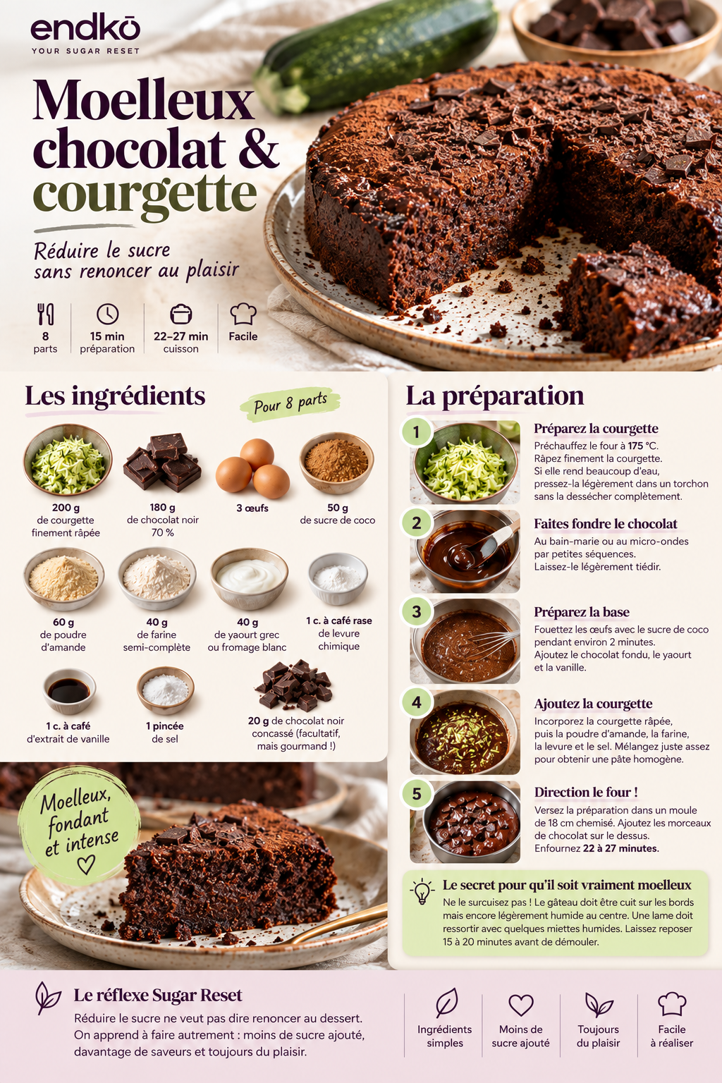 Moelleux chocolat à IG BAS