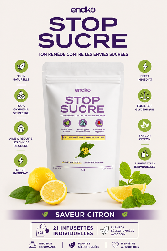 Tisane Stop Sucre Saveur Citron - 21 infusettes - Format pratique Nomade